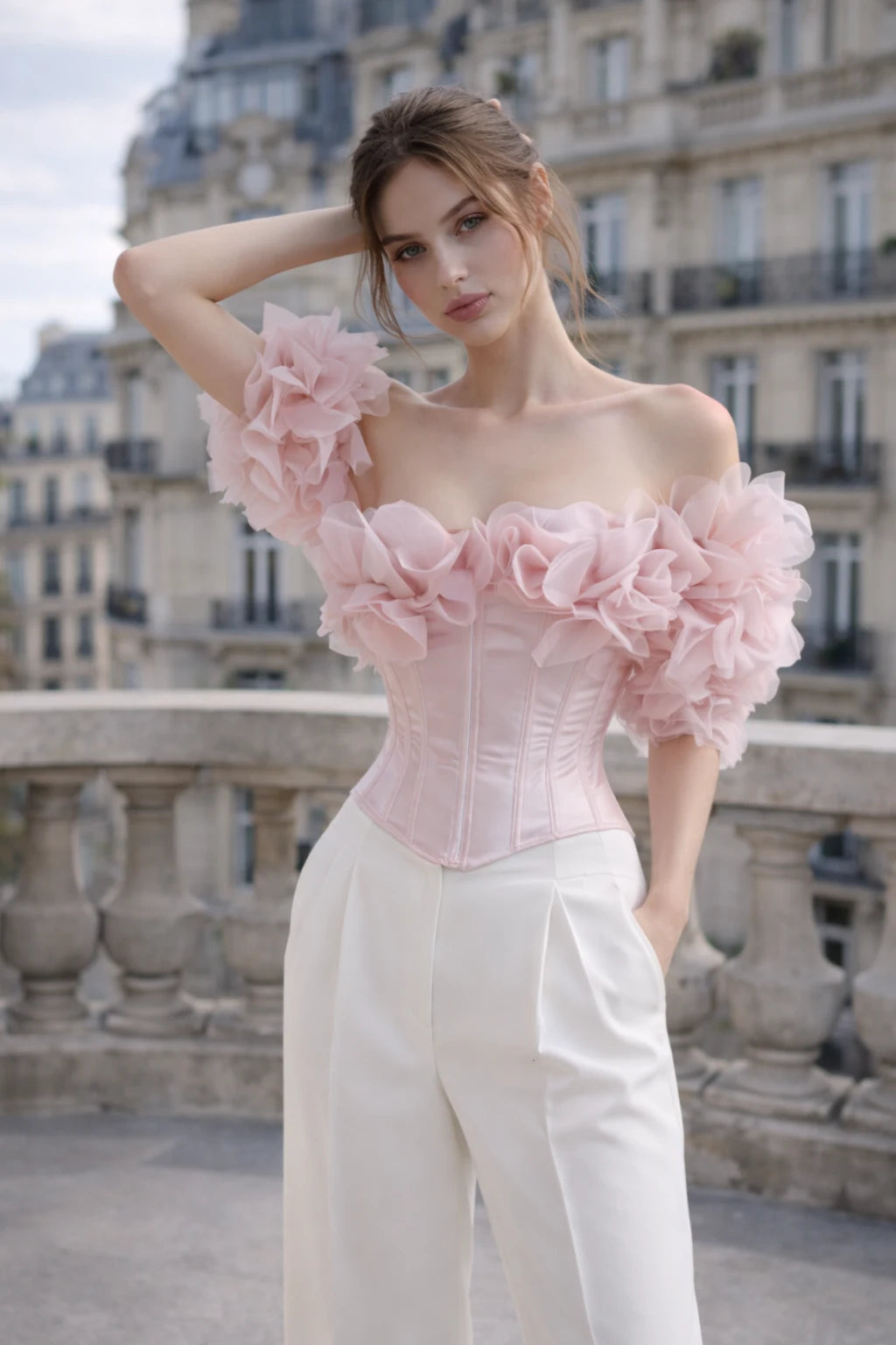 Blush Petal Corset Top