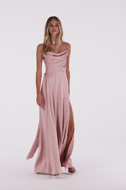 Boudoir Rosy silk slip dress