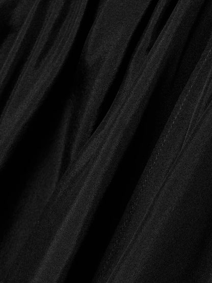 Halterneck Backless Draped Silk Dress