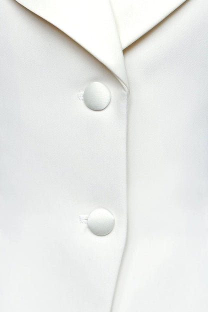 Peplum Curve Fit White Jacket